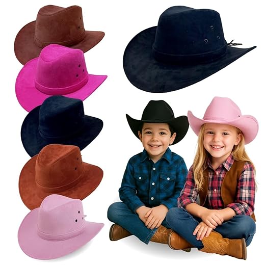 Chapéu Country Infantil Criança Cowboy Festa Junina Rodeio Menino Menina Unissex Peão Boiadeira Camurça Premium MONOLO