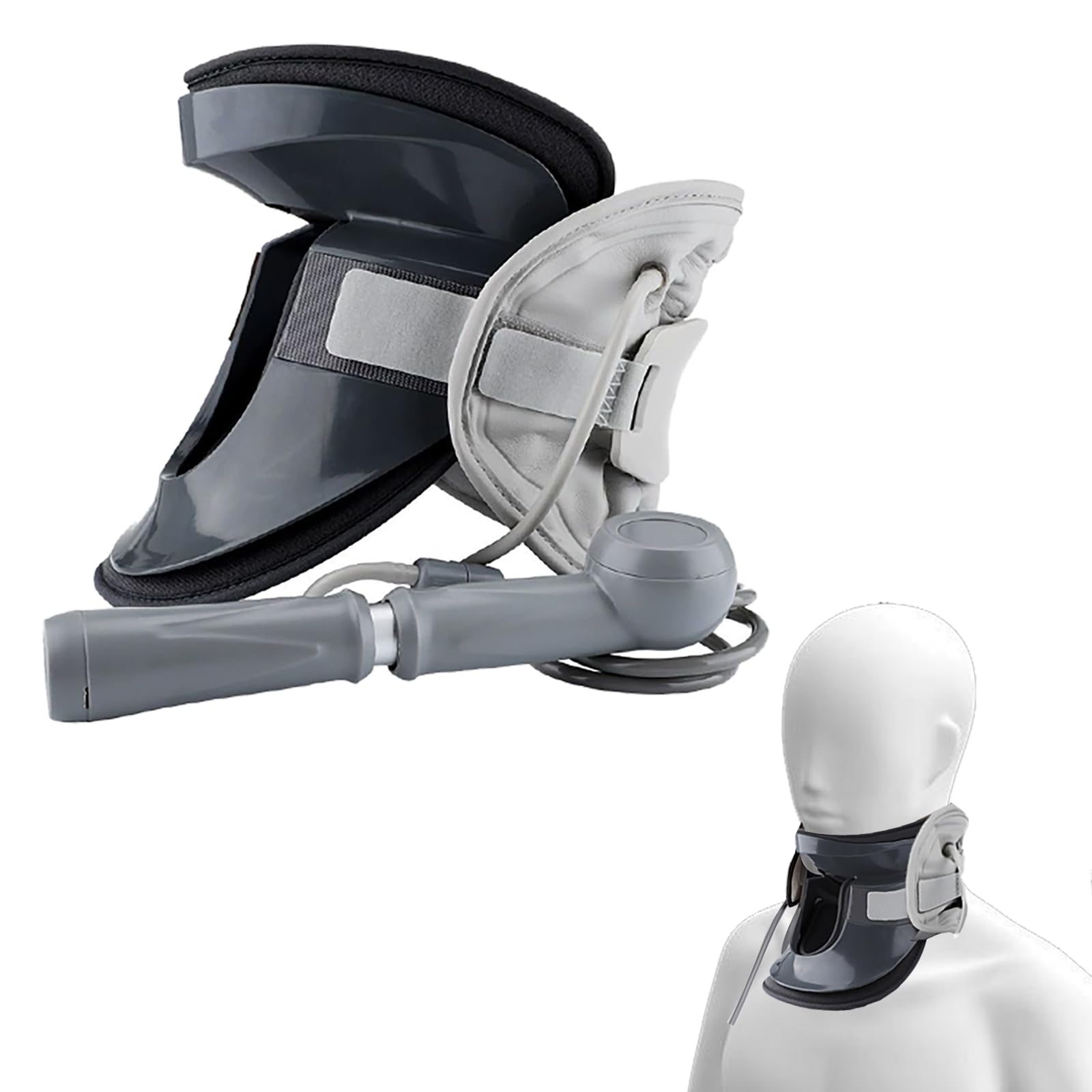 Dispositivo De Tracción Cervical,Inflado Manual,Inflado Manual,Regulable En Altura,Adecuado Para El Dolor De Cuello,Estiramiento Espinal