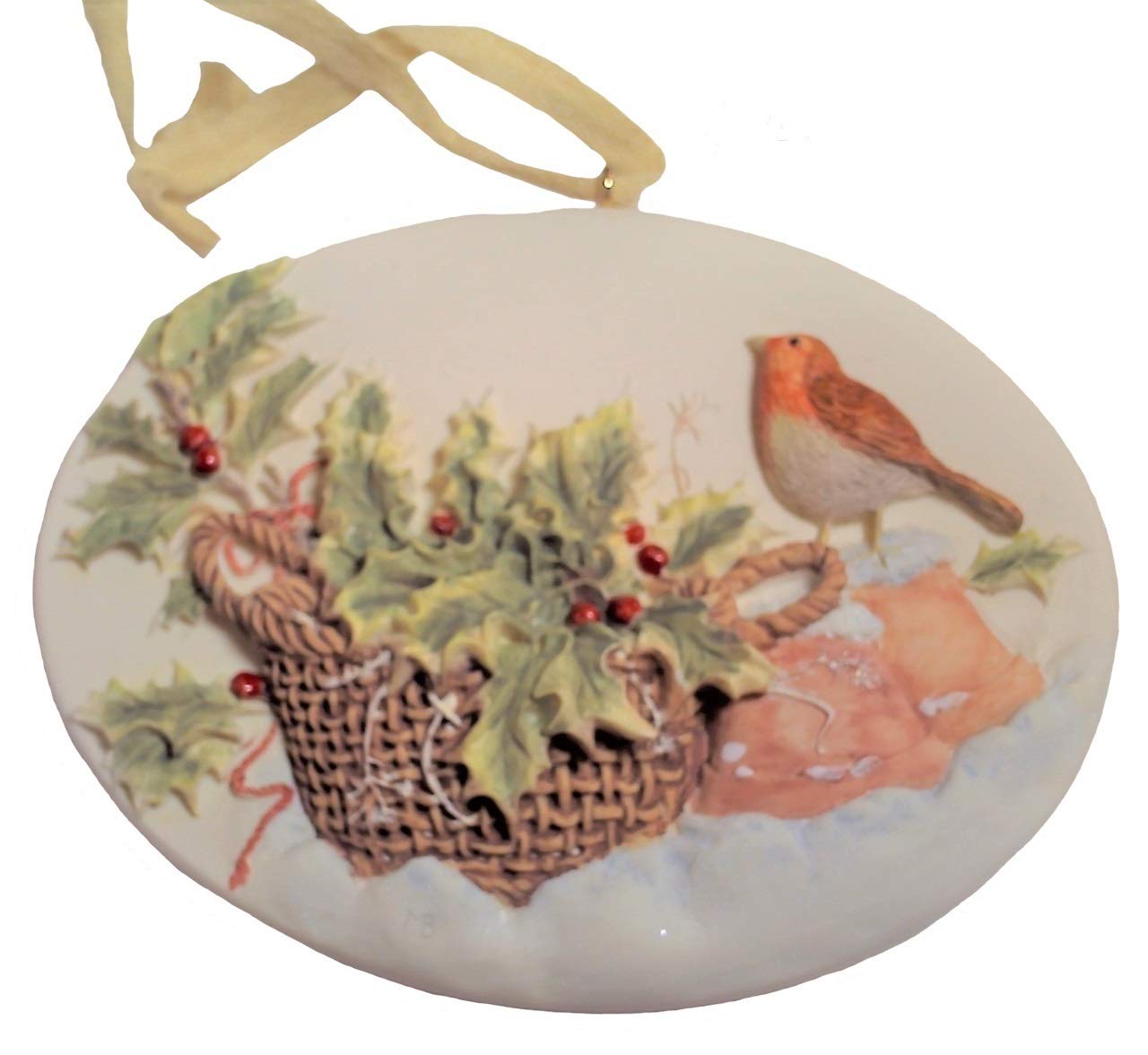 Tarjeta Hallmark de 1996 de la colección Naturaleza con diseño de Holly Cesta Marjolein Bastin