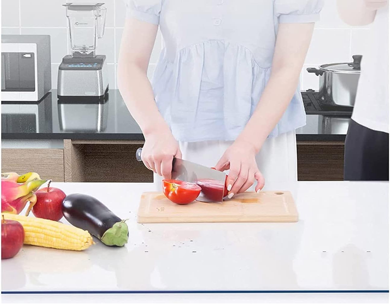 Okrągły obrus z PCW, przezroczysty plastikowy obrus, odporny na zarysowania antypoślizgowy ochraniacz na stół, 135 cm