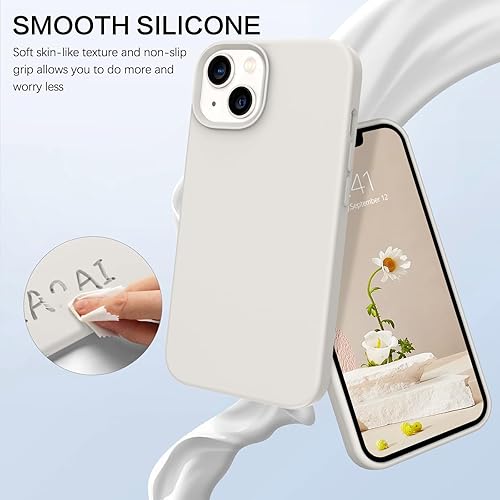 Miniatura 6 de BENTOBEN Funda para iPhone 13 Mini, iPhone 13 Mini, ajuste delgado, silicona líquida, goma de gel suave, antiarañazos, a prueba de golpes, con forro