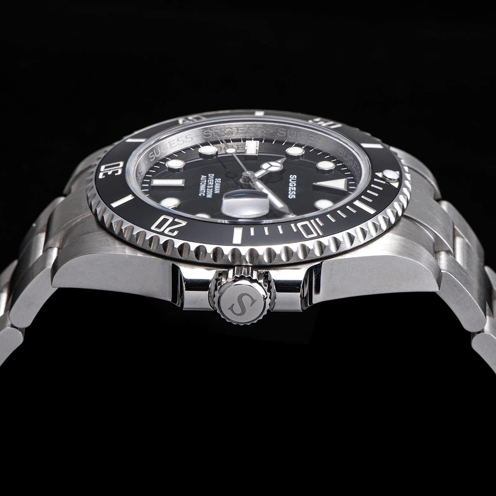 High-Beat 28800 bph Ocean Star 200M Wasserdichtigkeit 316L Edelstahl Keramik Lünette Automatik Mechanische Taucher Herren Armbanduhr SW116610LN, Silber, Armband