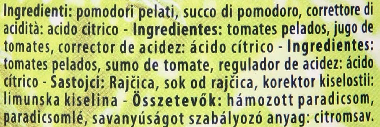 Italian Gourmet Pomodori Pelati geschälte Tomaten 48 x 400g Dose | Interi in salsa, gusto italiano; ideal für Saucen, Pizza und lange, Gesamtnettogewicht 19,2 kg + Kostenlos Polpa 400g