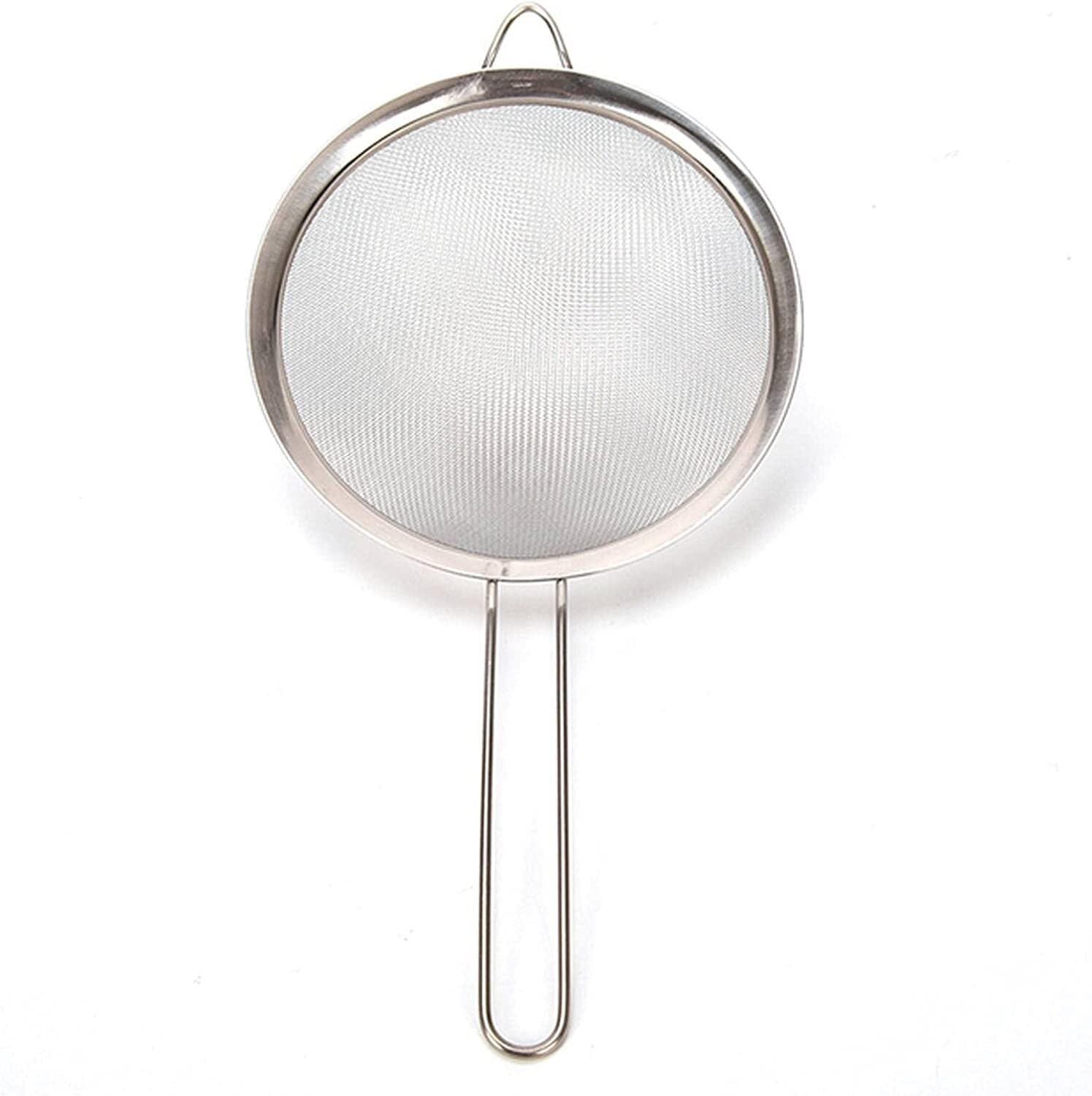 Passoire de Cuisine Collantes Créples D'aliments Farine De Farine Tamis-Tamis Colanders DIY Outils De Cuisine en Acier Inoxydable Fine Mesh Huile Essue 7 Size Pâtes(16cm)