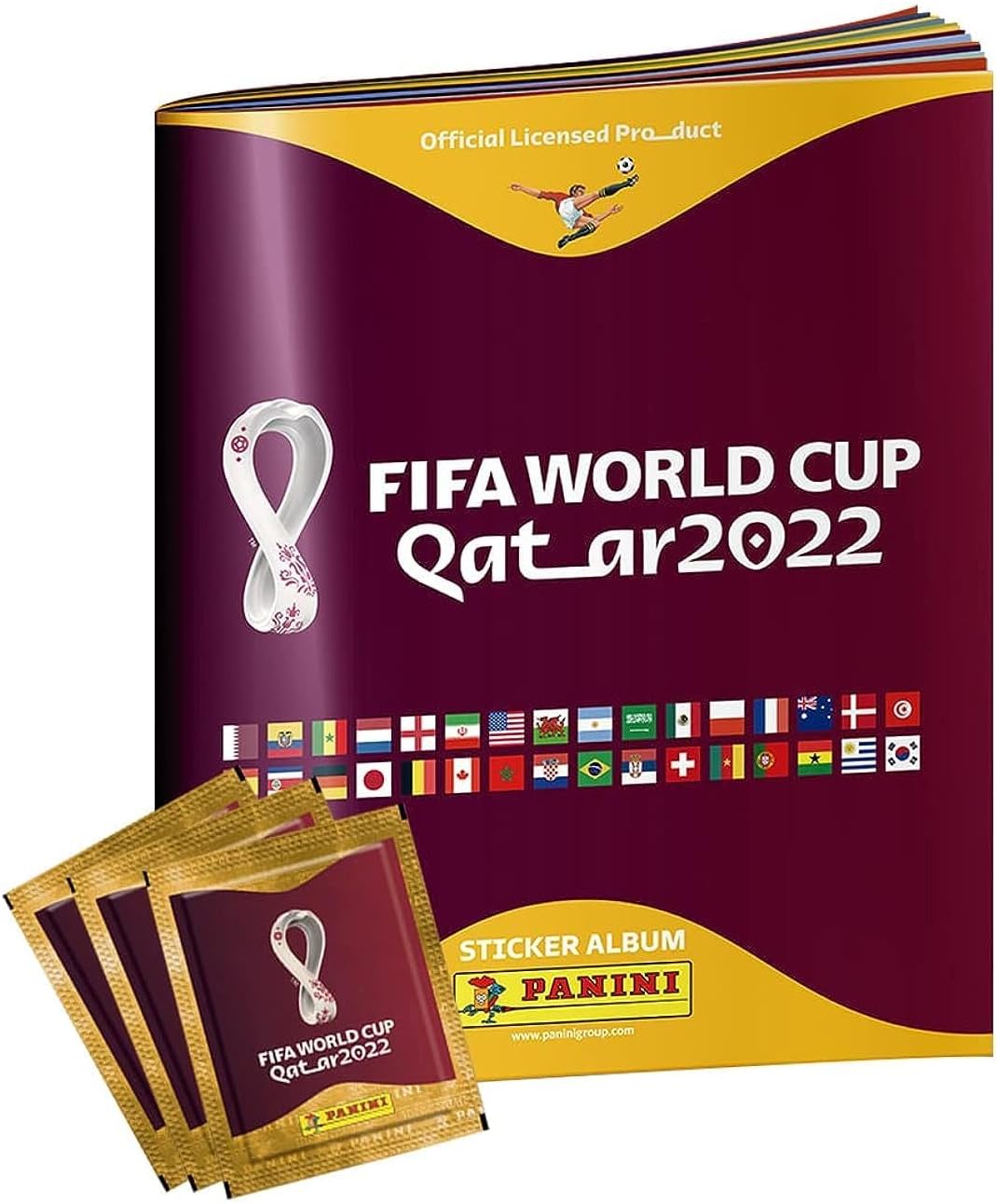 World Cup Qatar 2022 FI004286SP Panini - Road to Players Album with 3 Pack of Sticker Collection