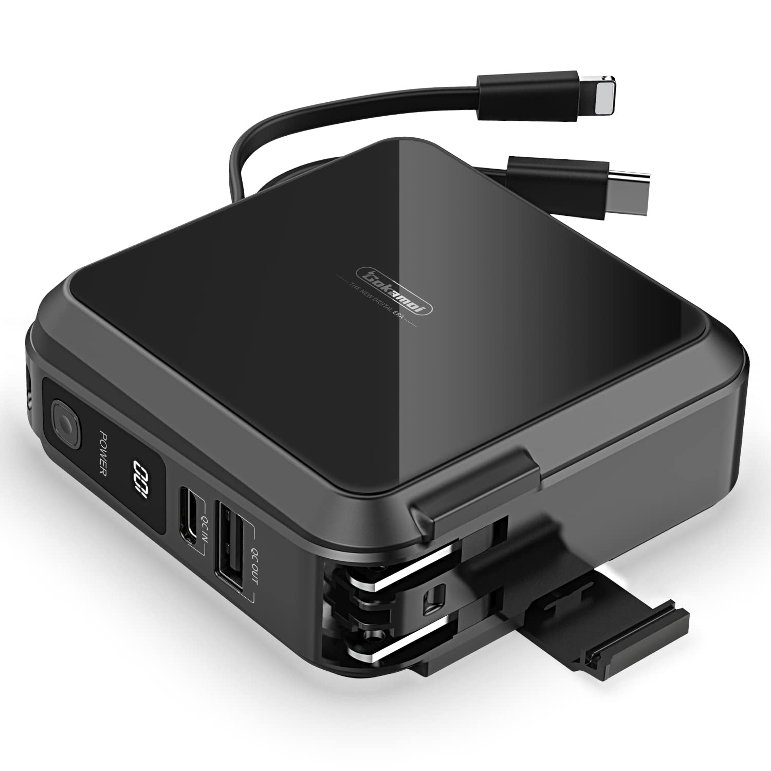 Amazon | Pnvruy モバイルバッテリー 15000mAh コンセント一体型 大 