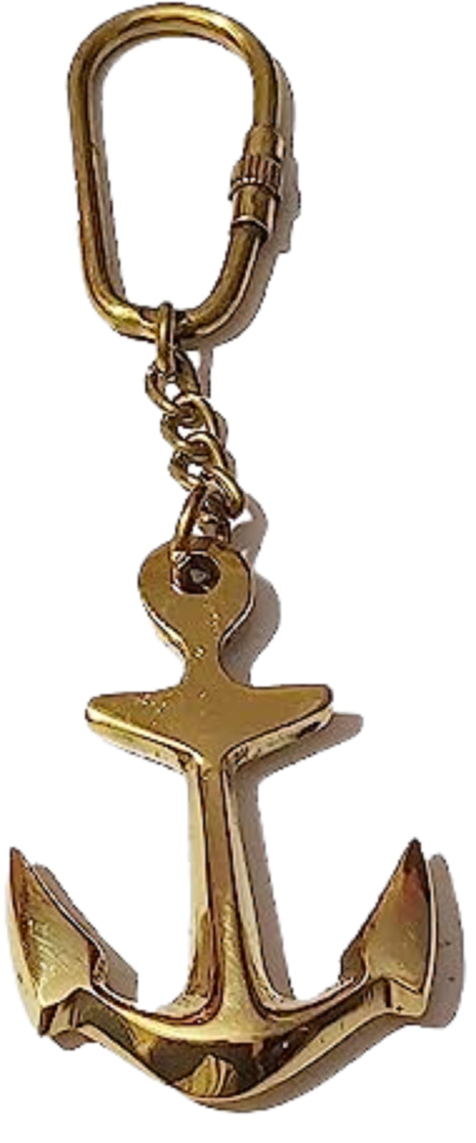 GenericNautical Keychain Brass Golden Finish Armory Mariner Anchor Design Vintage Keychain For Car Bike & House, Gold, Standard