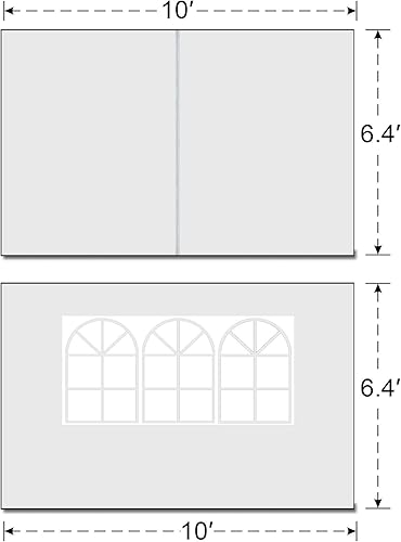 Miniatura 6 de Strong Camel Paredes laterales laterales de 10 pies de largo x 6.4 pies de ancho, para toldo desplegable EZ de 10 x 10 pies, carpa para exteriores,