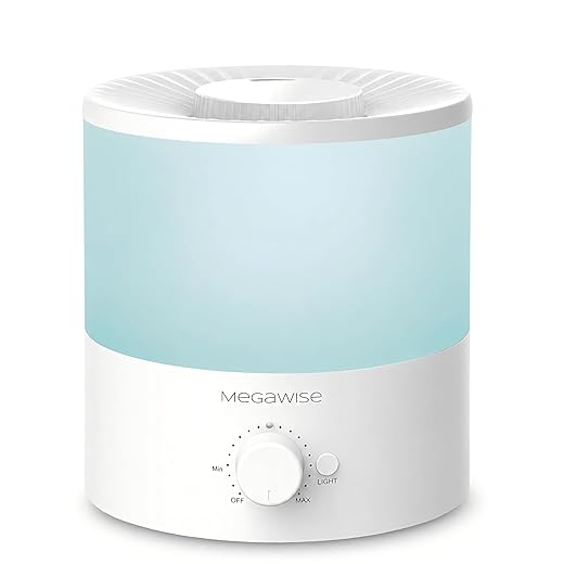 MegaWise Ultrasonic Cool Mist Humidifier SK7620 - 1.5L Capacity, Whisper-Quiet Operation, Adjustable Mist Output, Auto Shut-Off - Ideal for Home, Office, Baby Room, and Bedroom