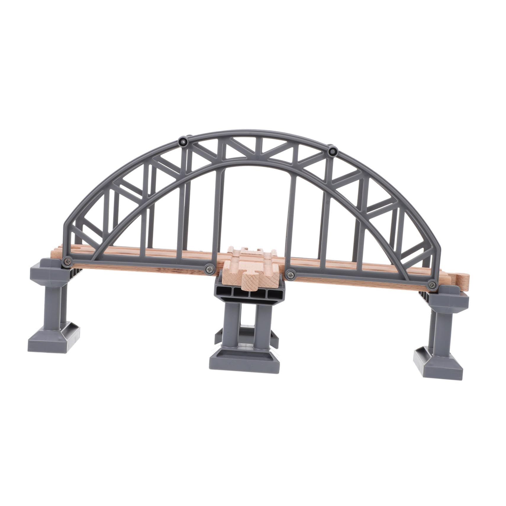 Uonlytech Ponte Binario Trenino per Bambini, Accessorio Ferroviario 1 Pezzo | Abs e Legno, Leggero, Allena Manualità e Pensiero Creativo, per Giochi di Costruzione e Percorso