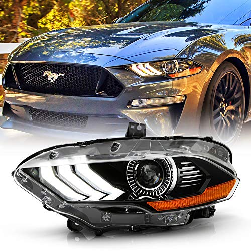 ACANII - For [Factory LED Headlamp w/DRL Model] 2018-2020 Ford Mustang Projector Headlight Assembly Left Driver Side
