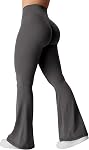 YEOREO Kalie Flare Leggings scrunch pour les femmes V Cross Waist Bell Bottom Yoga Pantalons Tummy Control Bootcut Workout Legging