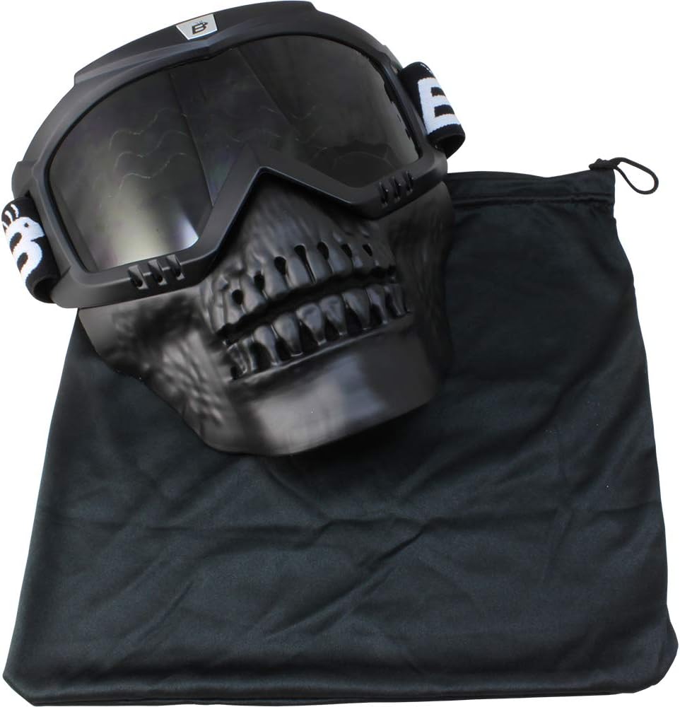 Birdz 2 Eyewear Skullbird Detachable Skull Masks with Goggles Clear + Smoke Lens