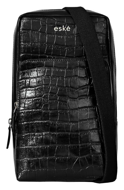 eske Brio Genuine Leather Unisex Travel Casual Sling Backpack - Waterproof Shoulder Bag (B0CQYVZMJQ) Amazon Price History, Amazon Price Tracker