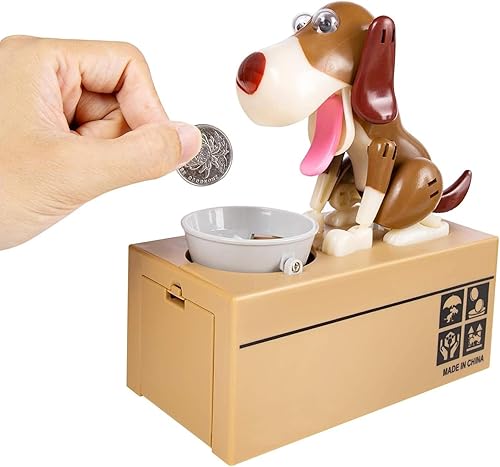 Miniatura 9 de Robotic Dog Piggy Bank - Caja de dinero de juguete para masticar monedas, la mejor Navidad, Año Nuevo, regalo de cumpleaños para niños y niñas (6