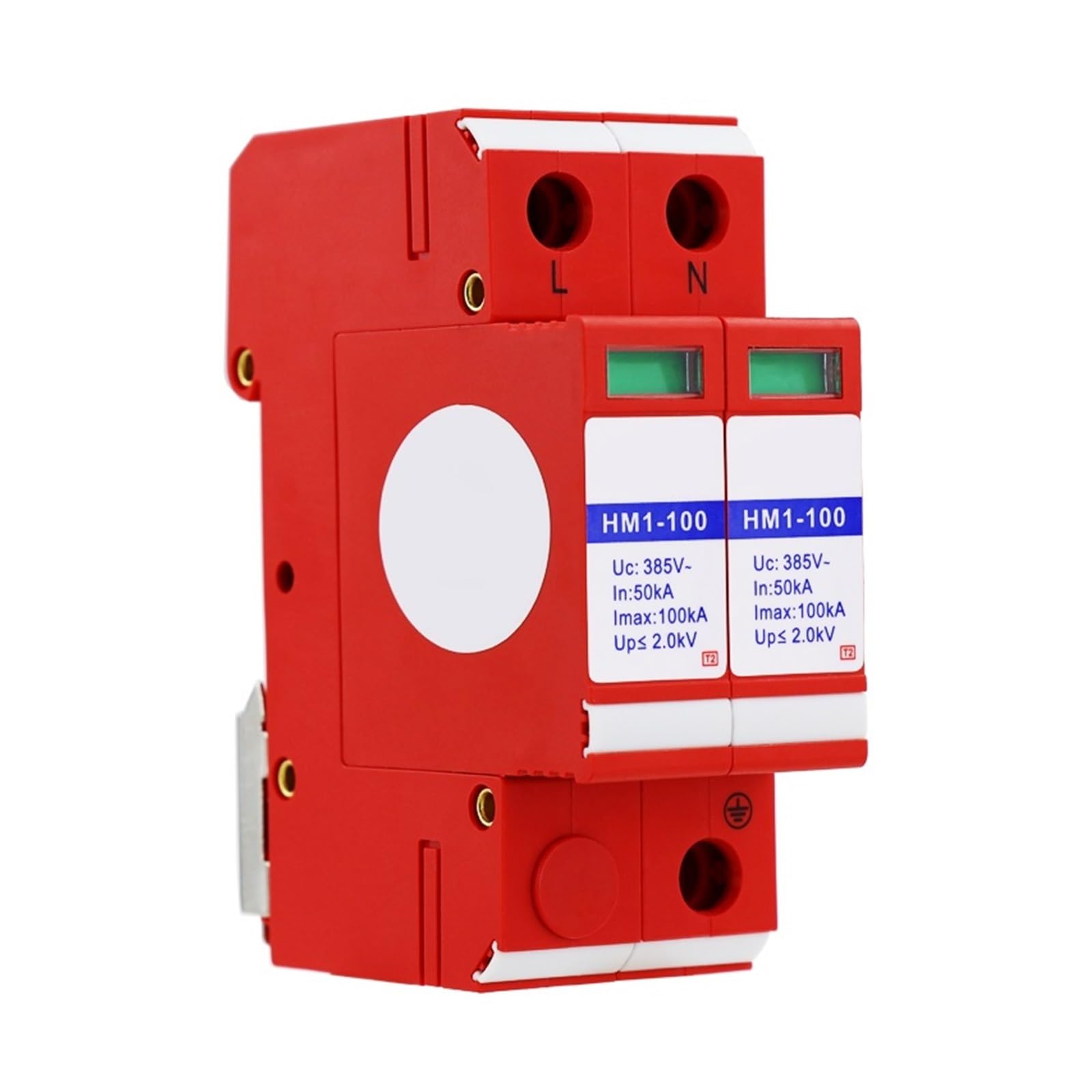 DEBLAN Scaricatore di sovratensione per fulmini monofase di Classe B 100KA 220V HM1-100 2,0kV