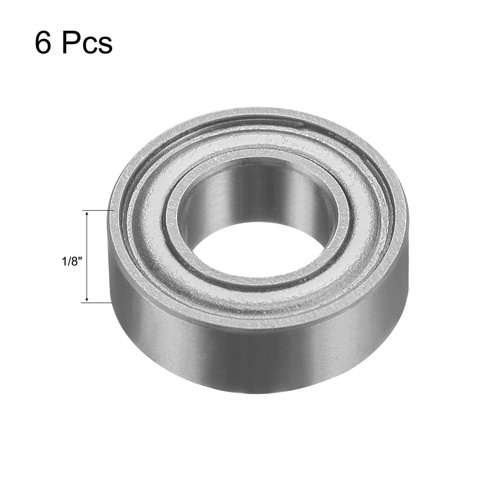 Kit di accessori for cuscinetti da 6 pezzi 3/16" ID 3/8" OD 1/8" di spessore (viti n. 5-40 x 3/8"),Cuscinetti