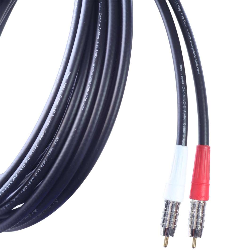 Blue Jeans Cable LC-2 Stereo Audio Cables (Black, 3 Foot)