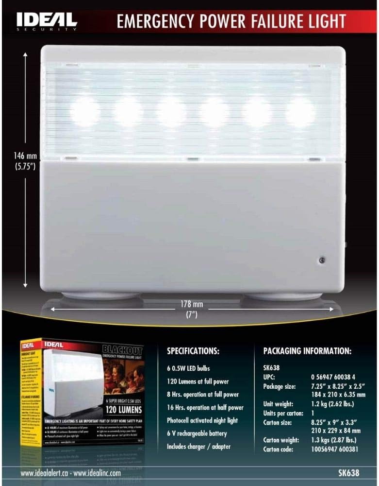 Buy Ideal Security Rechargeable Builtin Battery Operated Emergency