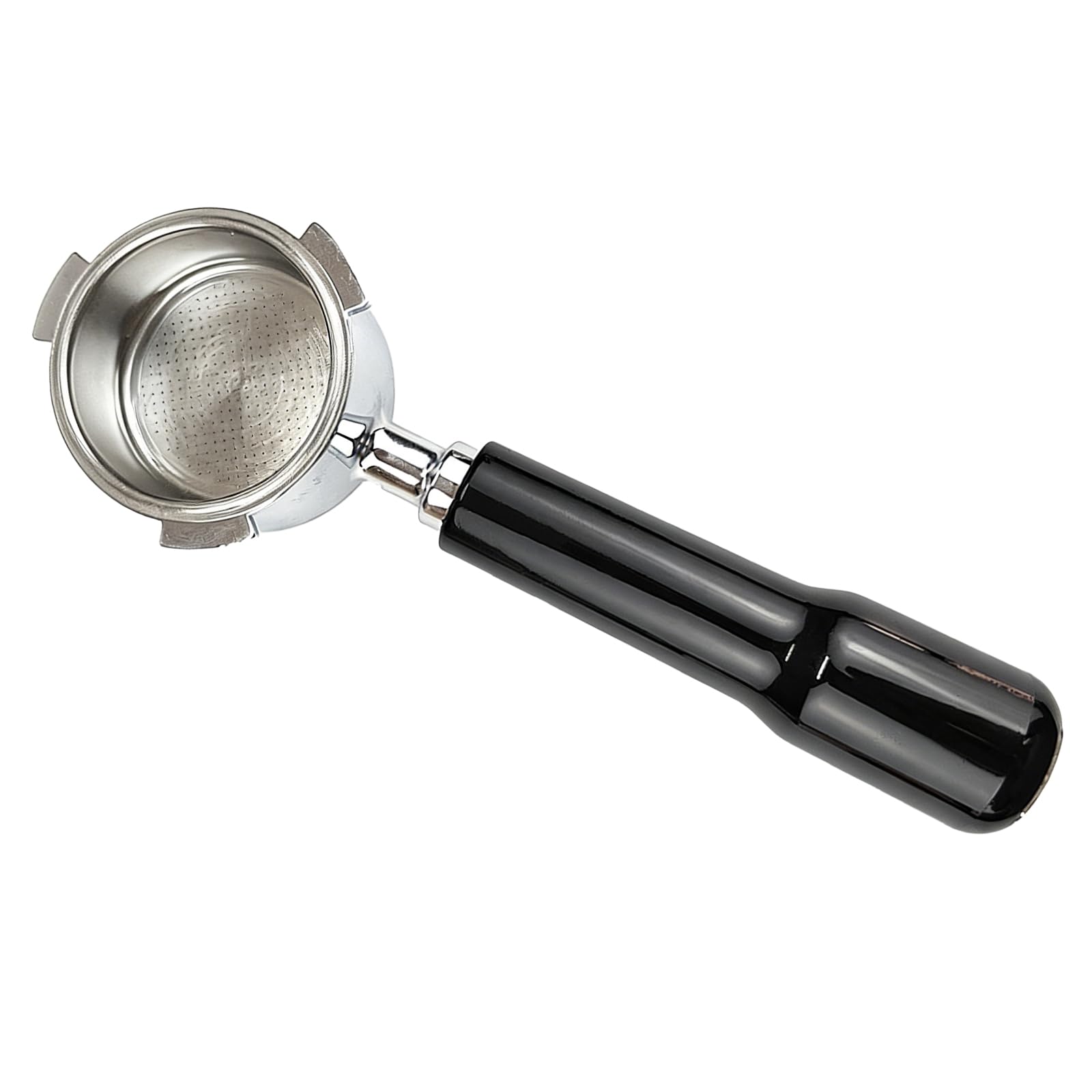 Portafiltro senza fondo per Delonghi EC680 EC685, 3 orecchie Portafiltro caffè con manico in plastica nera, 24,4 x 8,4 x 4,6 cm, solida struttura in metallo, estrazione migliorata, accessorio per