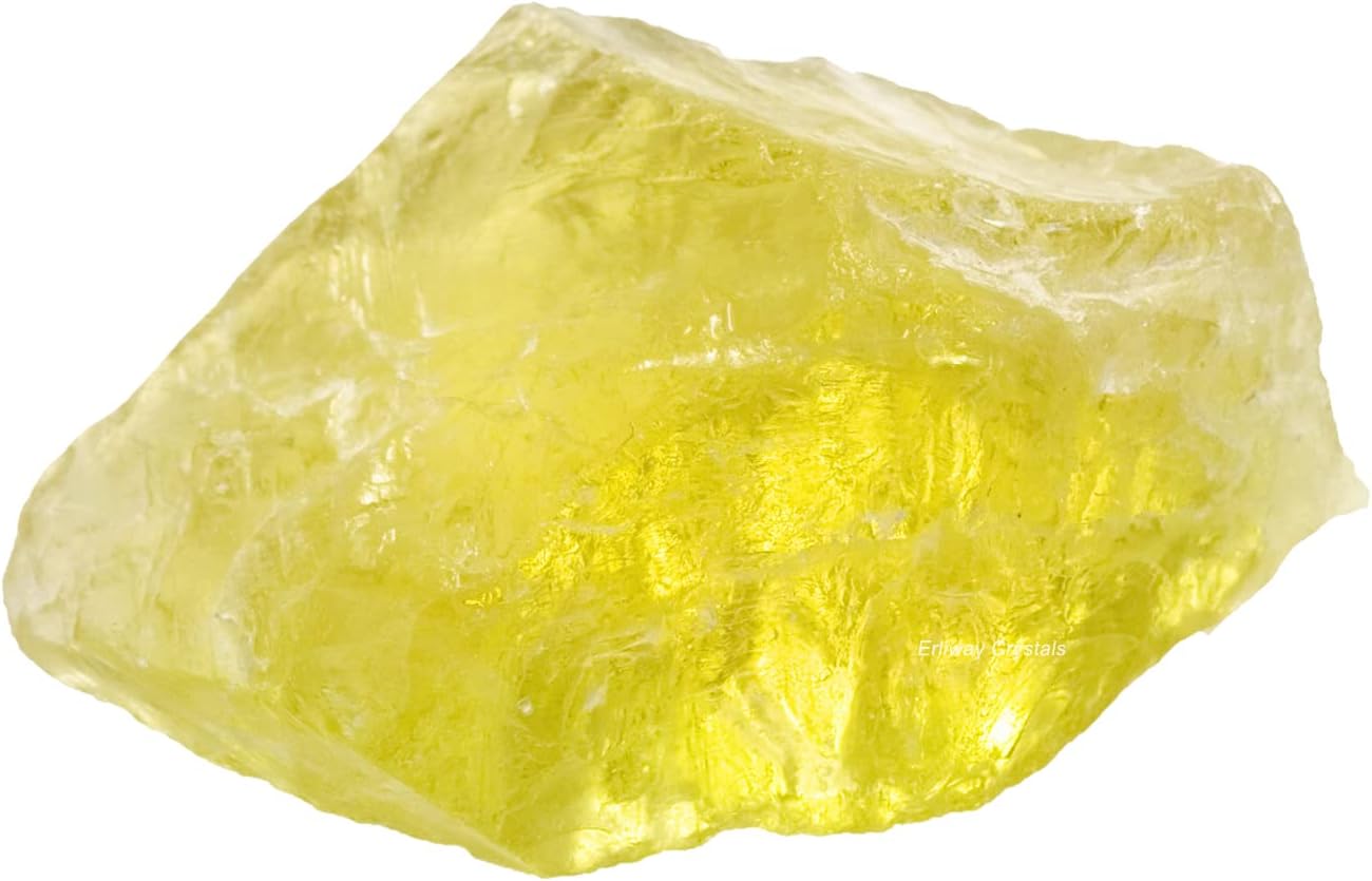 Citrine Raw Crystals, Large 1.25-2.0″ Healing Crystals Natural Rough Stones Crystal for Tumbling, Cabbing, Fountain Rocks, Decoration, Polishing, Wire Wrapping, Wicca & Reiki