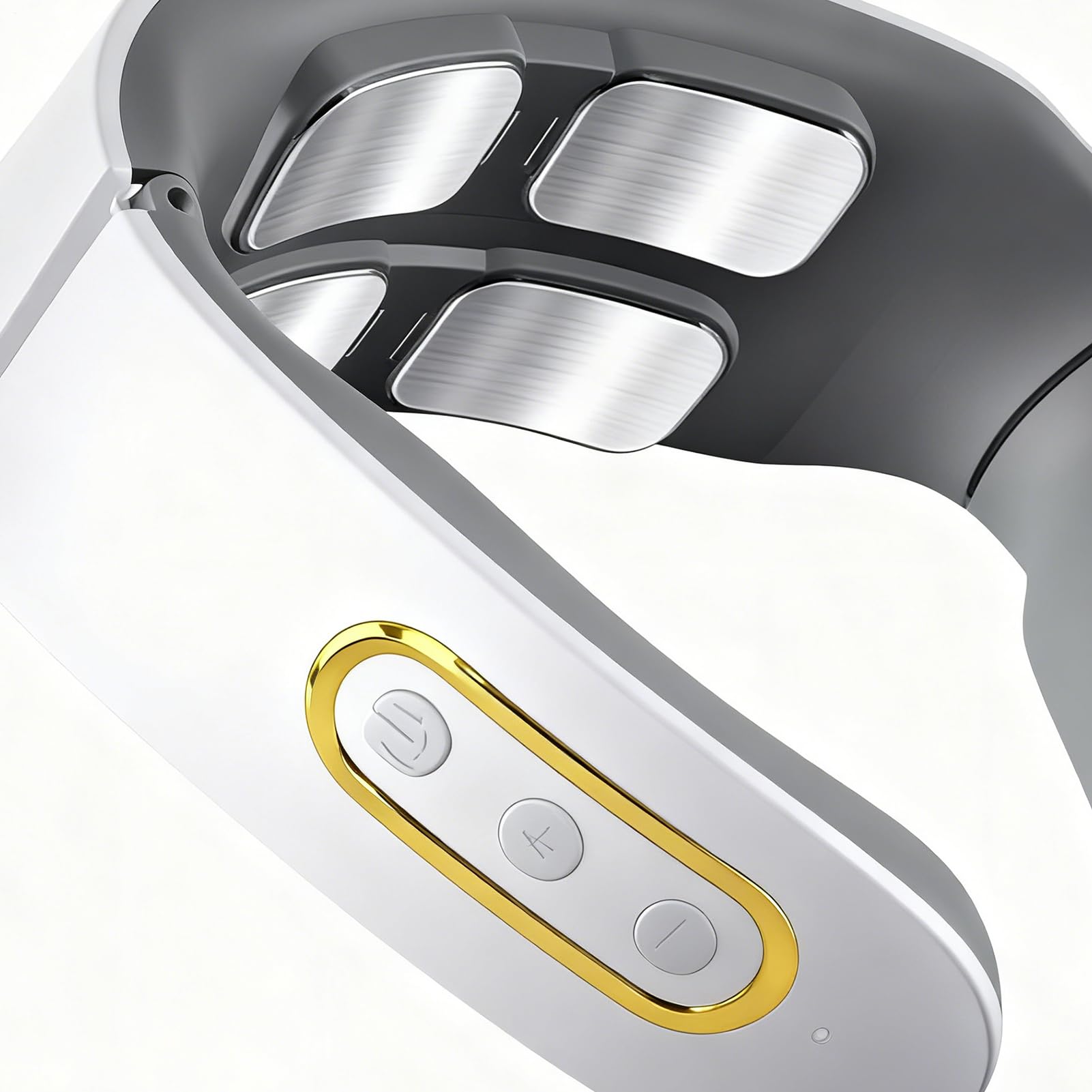Dispositivo per massaggio al collo con calore, strumento per massaggi per adulti, uomini, donne, Natale, compleanno, mamma, papà, moglie, marito, in acciaio inox ABS con 6 modalità, ricaricabile senza