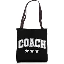 Coach All White Stars Classic Retro Text Tote Bag