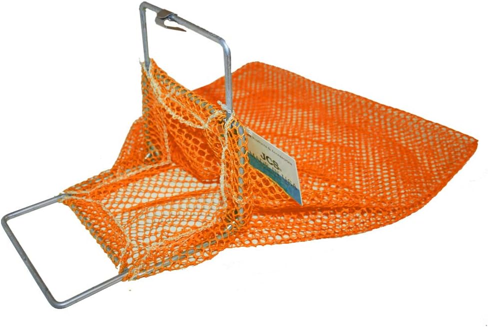 JCS Mini Uncoated Galvanized Wire Handle Mesh Catch Bag, Approx. 10inch x 15inch