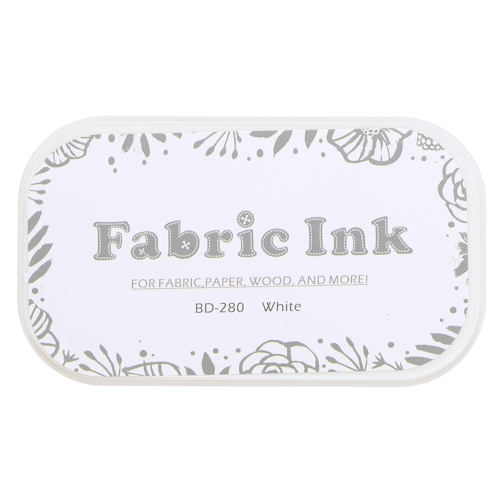sourcing map Ink Pads for Stamps, 3.7x2.2 Inch Fabric Ink Pad for Cloth, Wood, Paper, Fingerprint, DIY Card Making, White