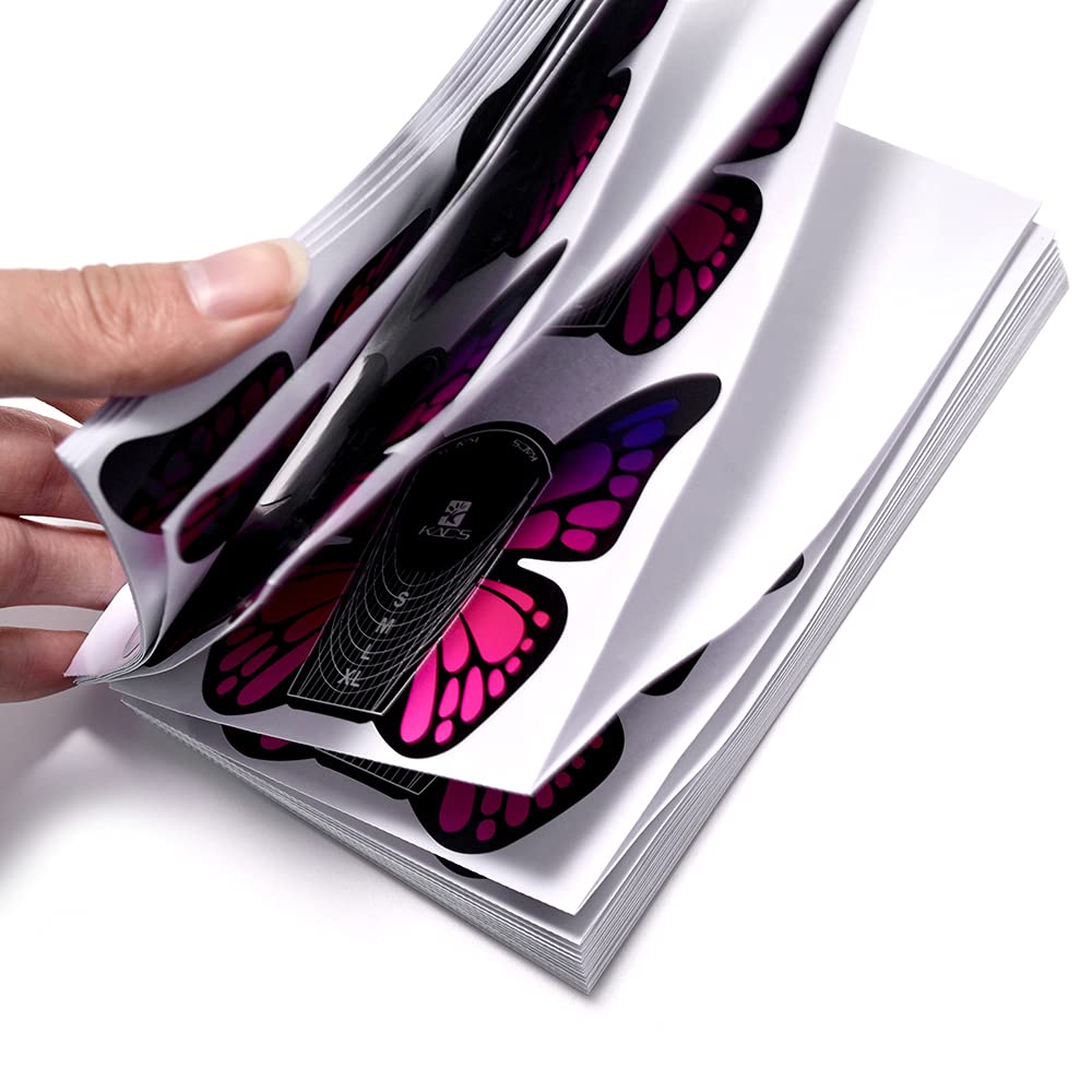 Nail Forms Tips Extension Guide Sticker Nail Art Butterfly Sticker Gel/Acrylic Nail Polish 100 pcs (Size-1)