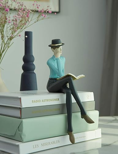 Miniatura 10 de HAUCOZE Estatua de hombre Estatua Decoración para el hogar Escultura Artes modernas Poliresina 9.4 pulgadas