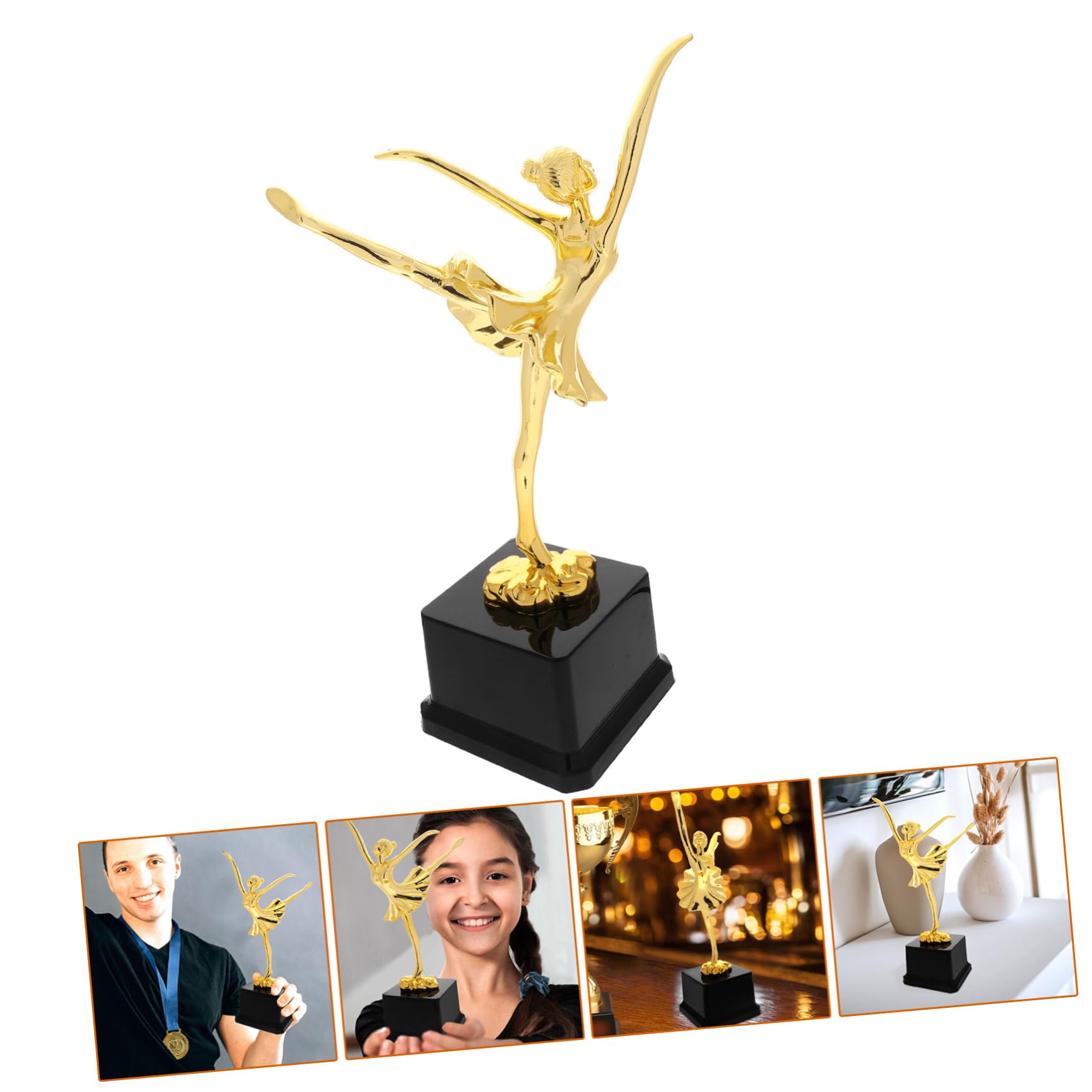 BESPORTBLE Trophäe des Tanzwettbewerbs glitzernder Rock Ballett-Pokal Tanzkostüme Ballett- Tanzwettbewerb Trophäe Ballett Trophäe kleine Tanztrophäe dekorative Balletttrophäe Plastik