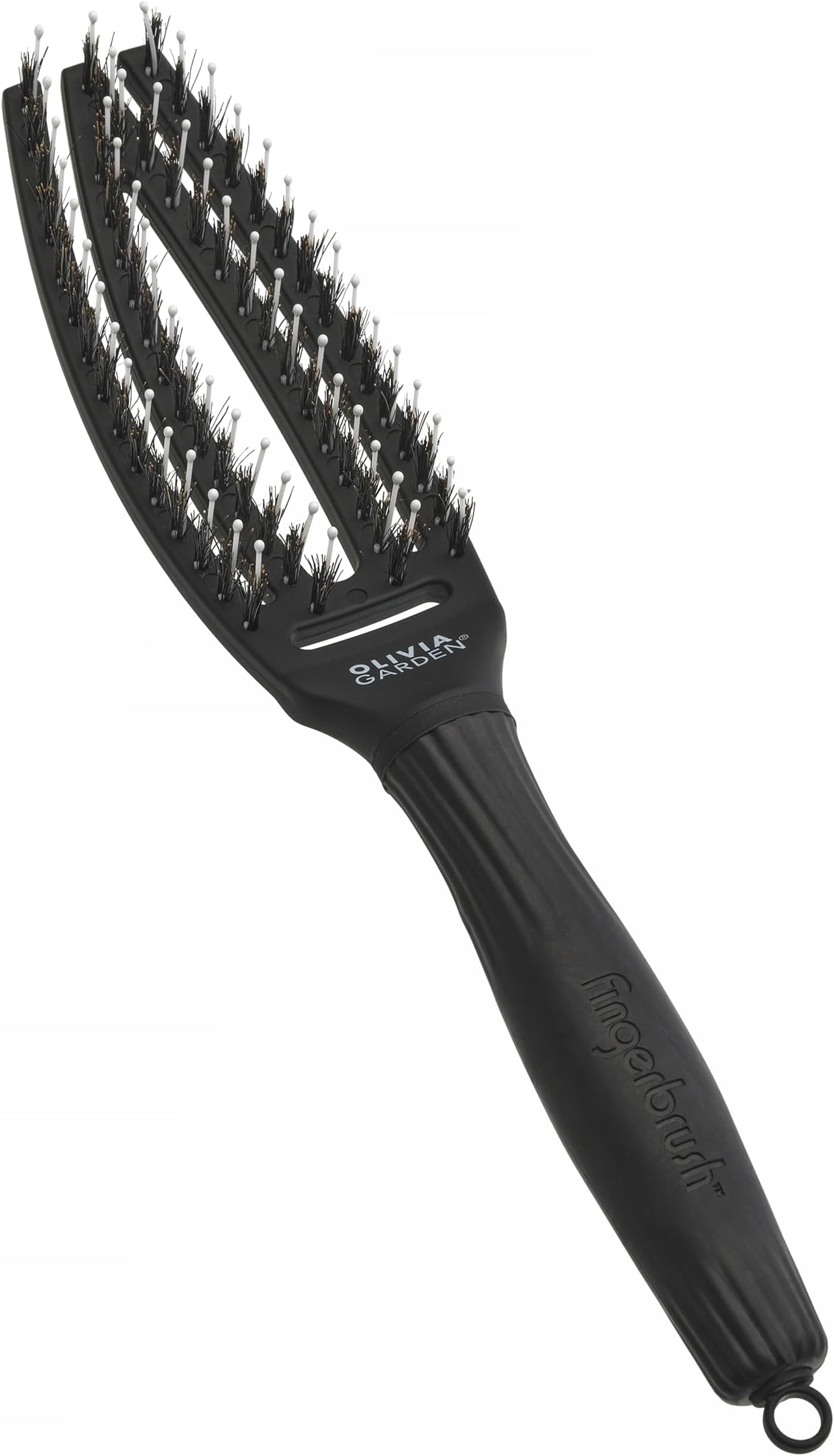 Fingerbrush Care Iconic Detangling Hairbrush with Boar & Nylon Bristles for Ultimate Shine & Smooth Styling