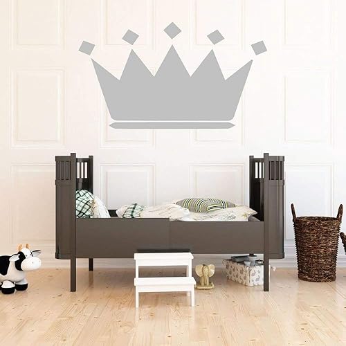 Miniatura 3 de Wall Decal For Kids  Personalized Name King Crown Design  Vinyl Wall Home Decor for Boy's Bedroom, Playroom  Custom Baby Nursery Decoration  Black,