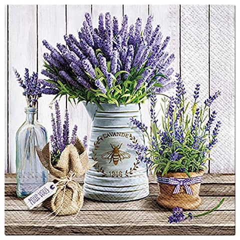 3-Ply Lavender Decorative Paper Napkins Cover