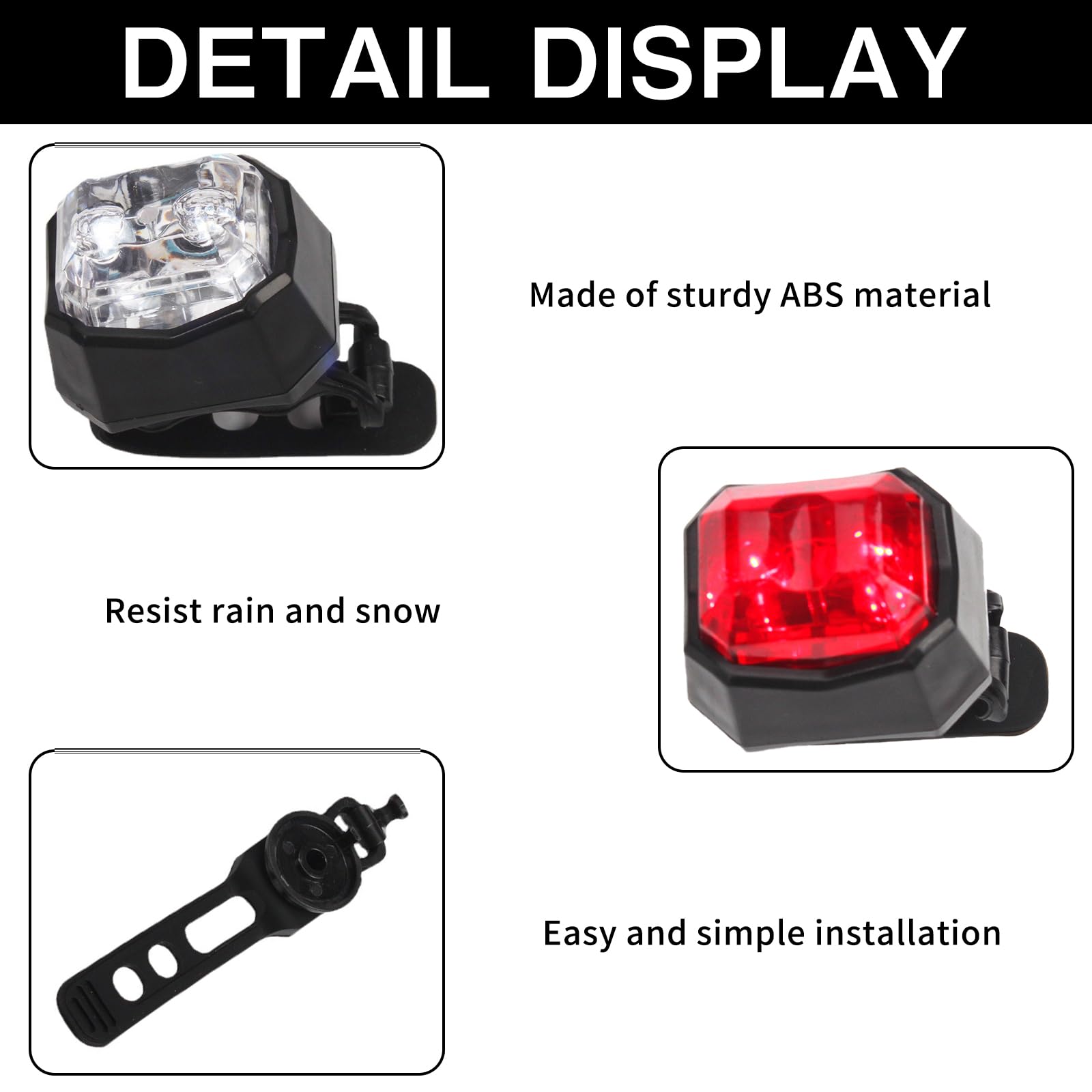 Luce Passeggino,8 Pezzi Luci LED per Passeggino,Luce Lampeggiante,Set di Luci Impermeabili per Passeggino,Luci di Marcia Notturna,per Tutti i Passeggini,Zaini,Sedie a Rotelle