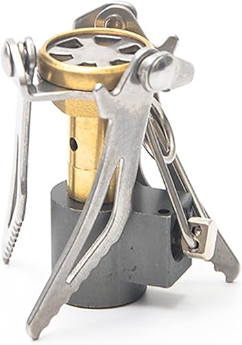 Miniatura 6 de Mini estufa de mochilero, quemador de cohete de bolsillo, estufa de gas ultraligera, quemador de propano portátil, quemador de butano ligero para