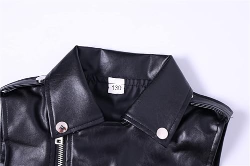 Miniatura 3 de Chaleco de piel sintética para niños y niñas, chalecos de motocicleta, abrigo de vestir Joker de 3 a 12 años