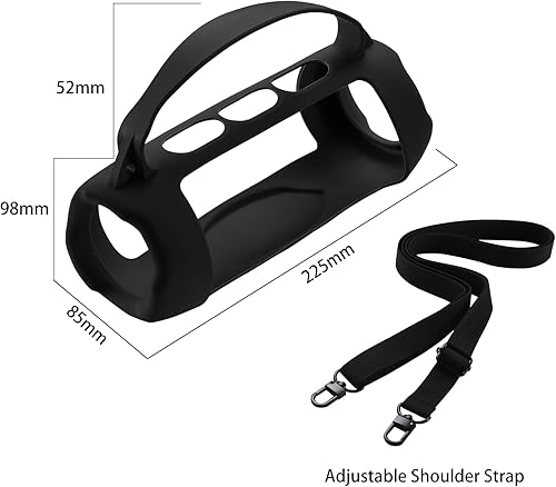 Miniatura 5 de Funda de silicona para altavoz inalámbrico portátil Charge 5 Wi-Fi, funda protectora compatible con altavoz Bluetooth JBL Charge 5 (negro)