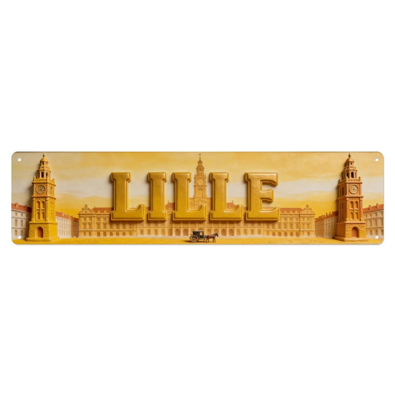 Okahys 4X16inch(10X40cm) Lille France Retro Metal Tin Sign