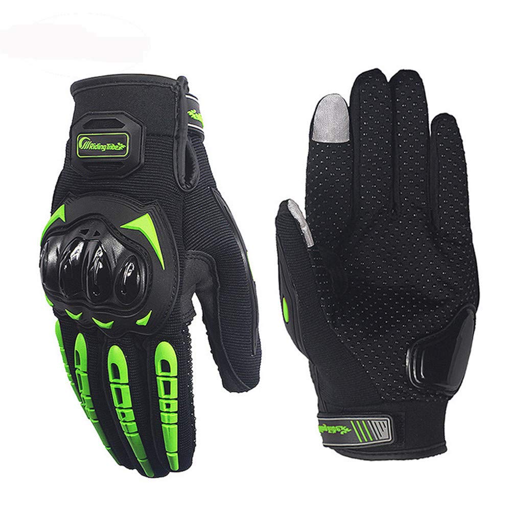 YONGYAO Motorradhandschuhe Für Cross & Straße – Touchscreen, Atmungsaktiv, Mit Schutzschalen, Schwarz, Größe L