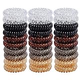 3. Einfach zu benutzen und zu tragen: 1,5 Zoll im Durchmesser, es ist klein genug, um leicht in den Rucksack zu passen. Leichte und kleine Haargummis dehnen sich leicht und großzügig aus, um das ganze Haar in einem Pferdeschwanz zu halten, geeignet für alle Haartypen und jedes Alter