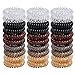 Produktbild 30 Stück Elastische-Haargummis für Mädchen Bunte Haarbänder Ring Bobble dehnbar Spule Pferdeschwanz Halter Frauen Haarschmuck Gummi-Haarknoten (Schwarz, Kaffee, Orange, Grau und durchsichtig)