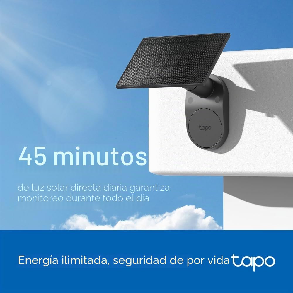 Tapo C411 Kit 2K 3MP Cámara de Seguridad con batería inalámbrica para Exteriores, cámara de Seguridad Solar, cámara Nocturna de Color al Aire Libre, detección de IA, IP65, no Requiere concentrador