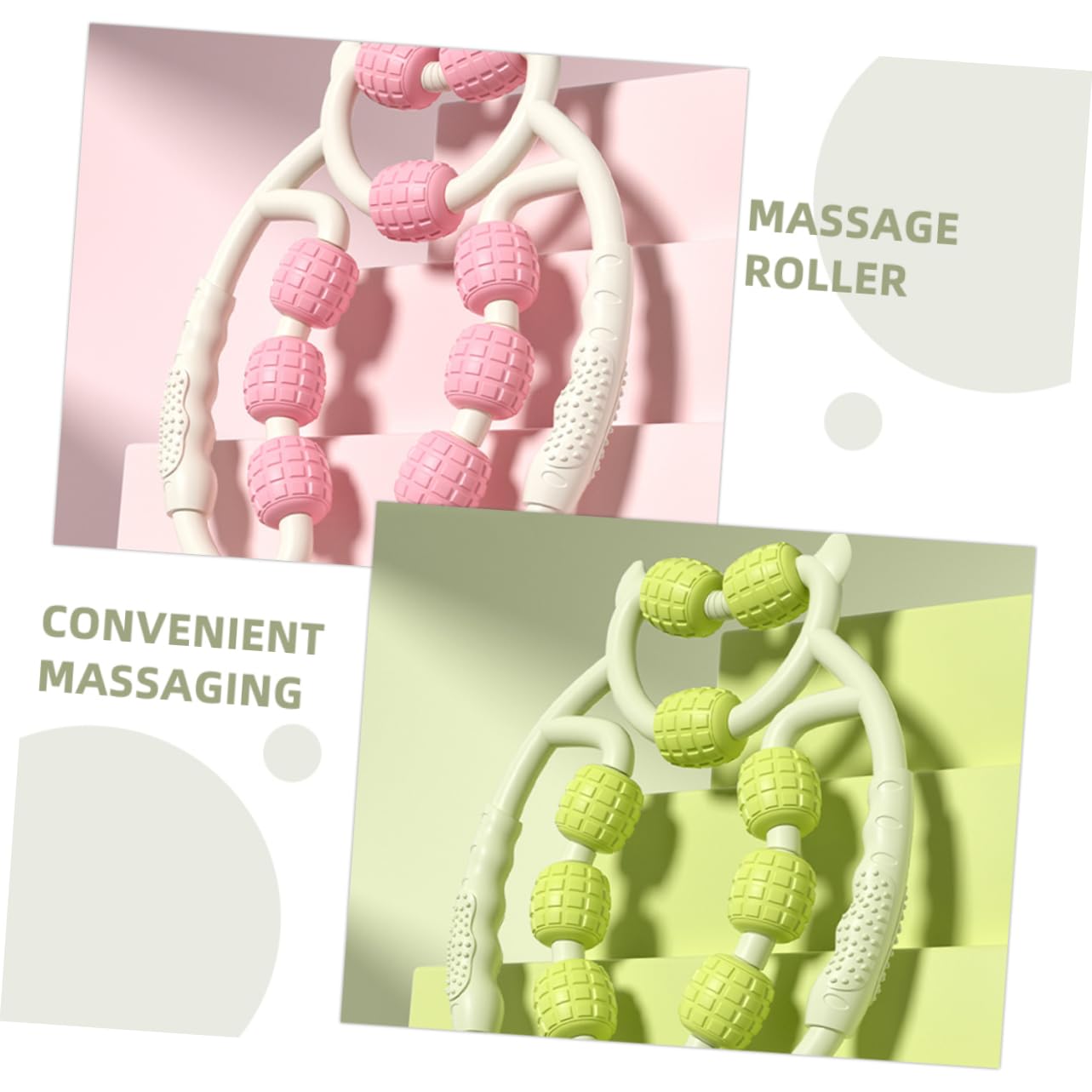 2stücke Massagegerät für Beine Muskelmassagegerät Wadenrolle Beinmuskelrolle Wadenmassagegerät Beinmassagegerät Massagerolle Langlebig Platzsparend Regeneration