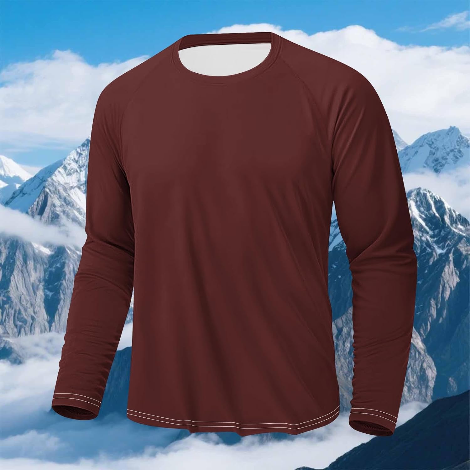 Men's Quick-Dry Blouse UPF 50+ Rash Guard Light Long Sleeve Shirts UV Sun Protection Breathable Fishing Shirt