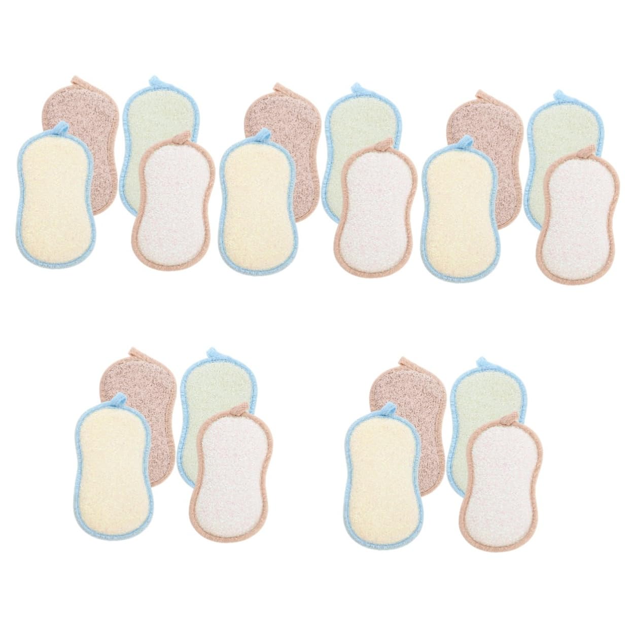 BESTYASH 5 Set Salviette Magiche Per Lavare I Piatti E Le Pentole Lavaggio Spugna Abrasiva Spugne Cucina Comoda Spugna Wok Spugna Wok Compatta Fibra Di Bamboo 6 Pezzi*5