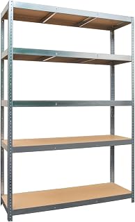 Single Additional Shelf for G-Rack Shelving Unit - 90 x 45cm Extra Tier for Heavy Duty Garage Shelving Units - For Workshop, Shed, Utility Metal Storage Shelves - Galvanized, 175kg Load Capacity