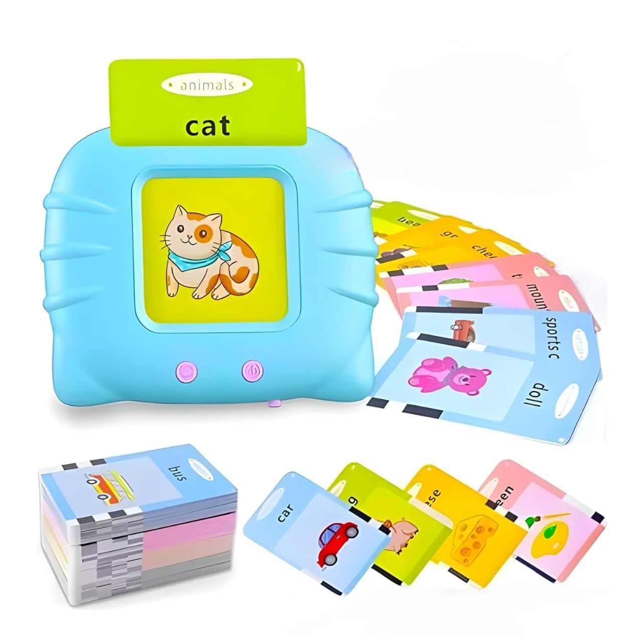 Toy Imagine™ Talking Flash Cards Toy for Kids | 224-Word Learning Device for Toddlers | Montessori Learning Toys for Boys & Girls Ages 2-6 | Preschool Game & Birthday Present-image-8