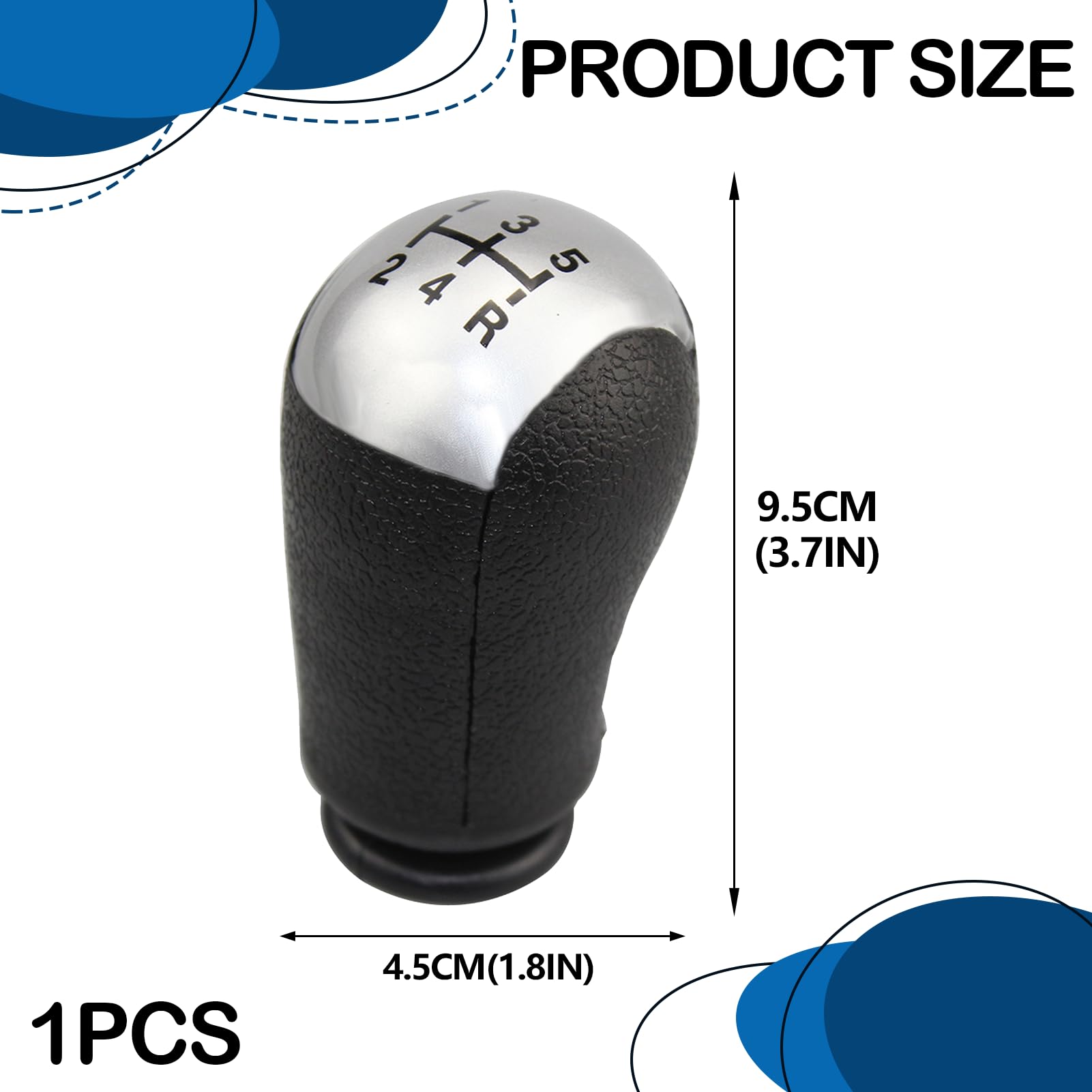 gsgfuis Pomo de la Palanca de Cambios 5 Velocidades MT, Perilla de Cambio Manual, Pomo Cambio de Marchas para Focus 2005-2012, Mondeo MK3 2000-2007, S-MAX 2006-2010, C-MAX 2003-2008 — view 4
